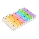 WINOMO 7 Day Pill Box 28 Compartments Pill Organizer Weekly Medication Organizer