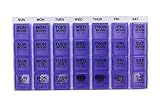 Apothecary Products EZY Dose Medication Organizer, large Purple