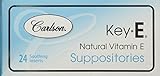 Carlson Labs Key-E Suppositories with Natural Vitamin E, 24 Count