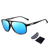 HODGSON Polarized Sunglasses, Aviator Sunglasses 100% UV Protection-Blue