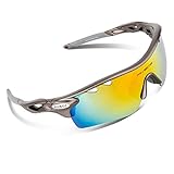RIVBOS 801 POLARIZED Sports Sunglasses with 5 Interchangeable Lenses
