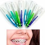 32Pc Brushpicks Brush Picks Interdental Toothpicks 2 Way Dental Oral Care Floss