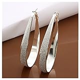 NYKKOLA Beautiful Jewelry 925 Sterling Silver Crystal Big Hoop Earrings