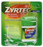 Zyrtec Allergy Relief (10 mg), 70 Tablets