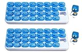 31 Day Monthly Pill Organizer Pods - Keep a months supply of medications, vitamins & supplements ready to go - Great for Travel - 2 Pack