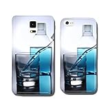 toothbrush, mouthwash and glass cell phone cover case Samsung S5