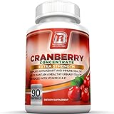 BRI Nutrition 3x Strength 12,600mg CranGel Power Plus: High Potency, Maximum Strength Cranberry SoftGel Capsules With 12,600 Grams Equivalent of Cranberries Fortified with Vitamins C and Natural E - 90 Softgels