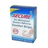 SECURE Denture Adhesive Comfort Strips - 15 Strips , SECURE Denture Adhesive , Oral Care, Health & Beauty