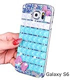 Dreams Mall(TM)Samsung Galaxy S6,Blinging Square Diamonds Case Cover Shell Coque Protection