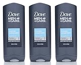 Dove Men + Care Body & Face Wash - Clean Comfort - Mild Formula - Net Wt. 13.5 FL OZ (400 mL) Per Bottle - Pack of 3
