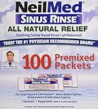Sinus Rinse Regular Mixture Packets - Relieves Allergies & Sinus Symptoms, 100 Salt Premixed Packets,(neilmed)