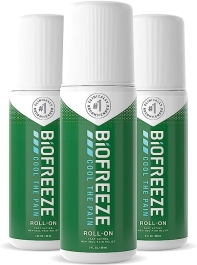 Biofreeze Pain Relief Gel for Arthritis, 3 oz. Roll-On Cold Topical Analgesic, Fast Acting & Long Lasting Cooling Pain Reliever for Muscle, Joint, & Back Pain, Original Green Formula, Pack of 3