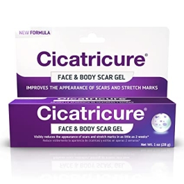 Cicatricure Scar Gel Cream Reduces Visible Scarring From Surgery, Burns, Acne, Injury 1.0 oz