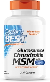 Doctor's Best Glucosamine/Chondroitin/MSM, Capsules, 240-Count