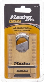 Master Lock, Brass, Padlock, ProSeries Set Your Own Combination Lock, 2-1/4 in. Wide, 1177D