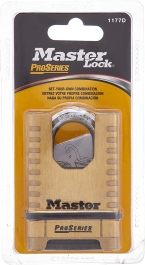 Master Lock, Brass, Padlock, ProSeries Set Your Own Combination Lock, 2-1/4 in. Wide, 1177D