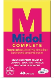 Midol Complete Caplets, 40-Count Box