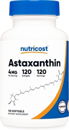 Nutricost Astaxanthin 4mg, Gluten Free and Non-GMO, 120 Softgels (4 Month Supply)