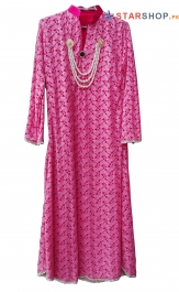 Red Net Design Stylish Ladies Kurti 9696